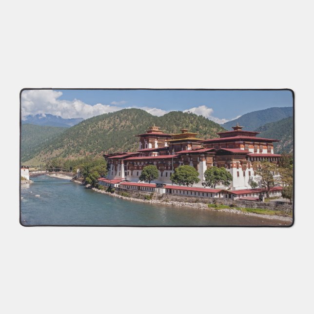 Punakha Dzong in Bhutan Desk Mat (Front)