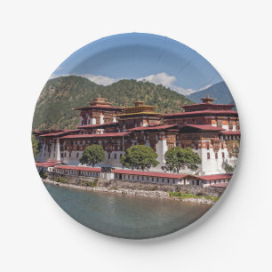 Punakha Dzong in Bhutan Paper Plate