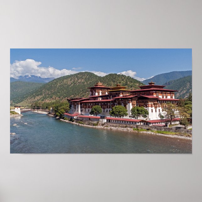 Punakha Dzong in Bhutan Poster (Front)