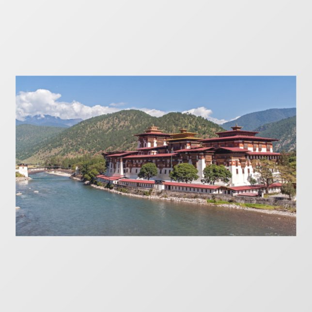Punakha Dzong Monastery - Bhutan, Asia Window Cling (Sheet)