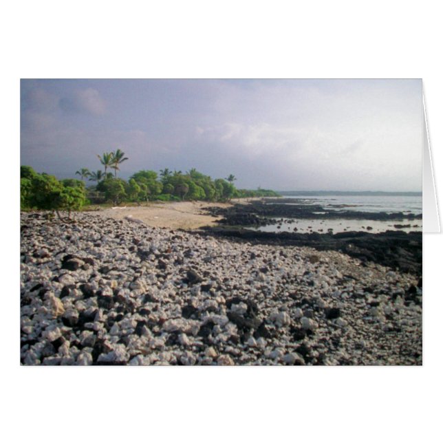 Punaluʻu Black Sand Beach Hawaii Big Island Card (Front Horizontal)