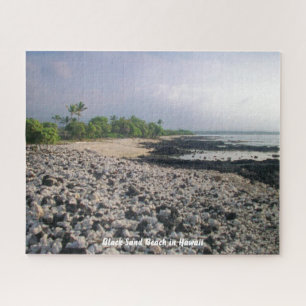 Punaluʻu Black Sand Beach Hawaii Big Island Jigsaw Puzzle