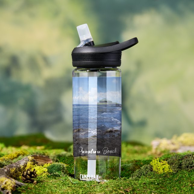 Punalu'u Beach Hawaii Tropical Water Bottle (Outdoor)