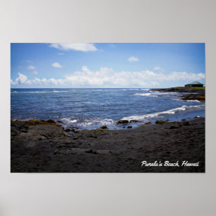 Punalu'u Black Sand Beach • Hawaii Poster