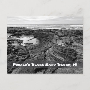 Punalu'u Black Sand Beach, HI Postcard