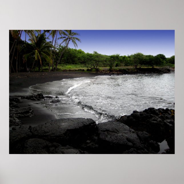 Punalu'u Black Sand Beach Poster (Front)