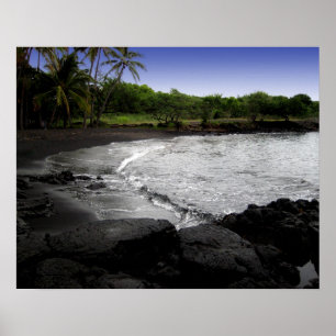 Punalu'u Black Sand Beach Poster