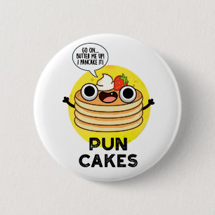 Puncakes Funny Pancake Pun  6 Cm Round Badge