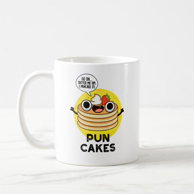 Puncakes Funny Pancake Pun  Coffee Mug (Left)