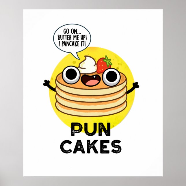 Puncakes Funny Pancake Pun  Poster (Front)