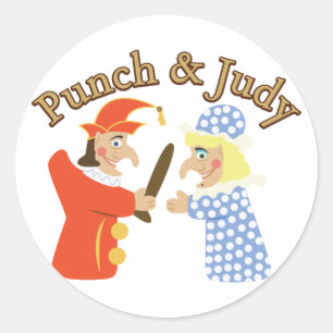 Punch and Judy Classic Round Sticker