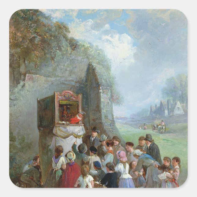 Punch and Judy Square Sticker (Front)