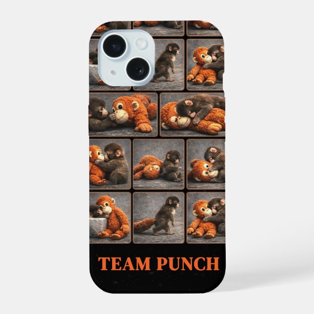 Punch Baby Monkey iPhone 15 Case (Back)
