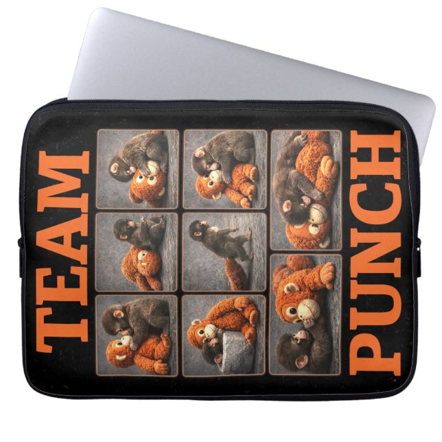 Punch Baby Monkey Laptop Sleeve (Front)