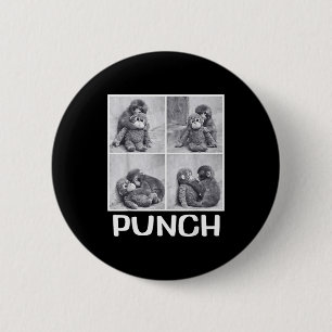 Punch baby monkey meme 6 cm round badge