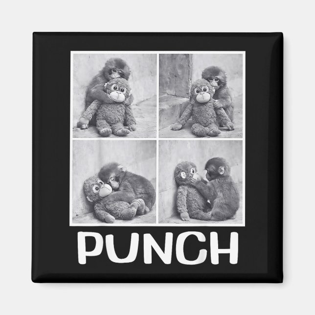 Punch baby monkey meme  magnet (Front)