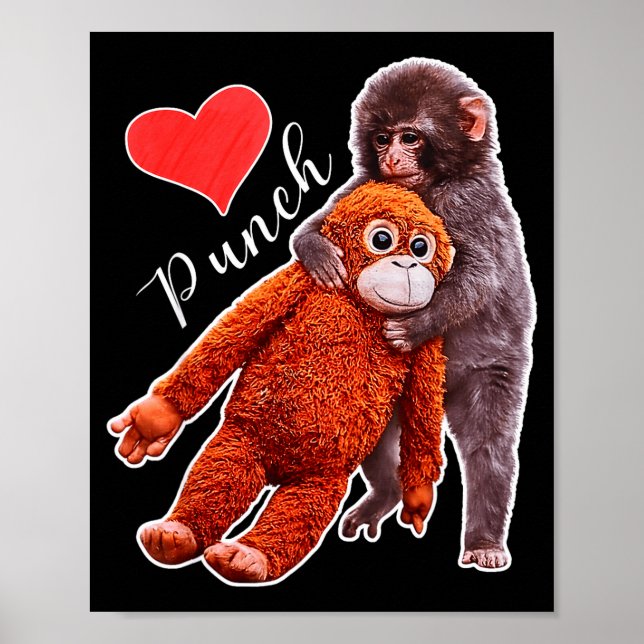 Punch baby monkey meme  poster (Front)