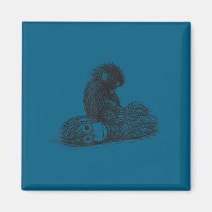 Punch baby monkey plush toy magnet