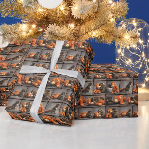 Punch Baby Monkey Wrapping Paper