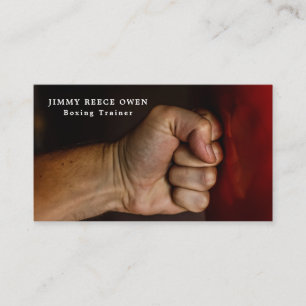 Punch Bag, Boxer, Boxing Trainer Business Card