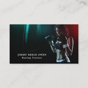 Punch Bag, Boxer, Boxing Trainer Business Card