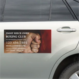 Punch Bag, Boxer, Boxing Trainer Car Magnet