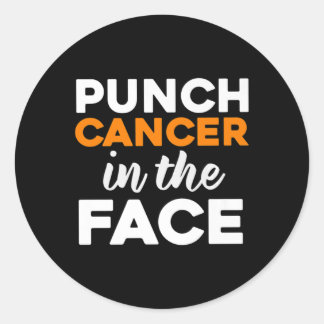 Punch Cancer In The Face Leukaemia Awareness  Classic Round Sticker
