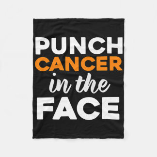 Punch Cancer In The Face Leukaemia Awareness  Fleece Blanket