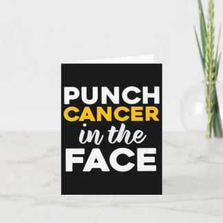 Punch (childhood) Cancer In The Face Awareness  Card