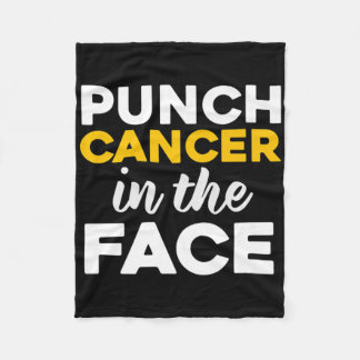 Punch (childhood) Cancer In The Face Awareness  Fleece Blanket