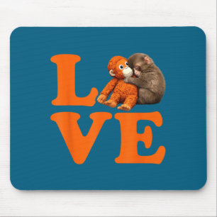 Punch cute monkey mouse mat