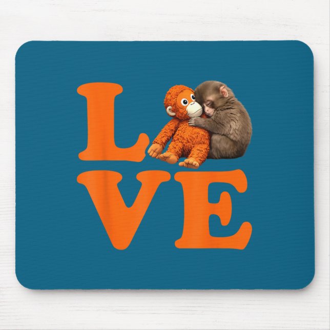 Punch cute monkey  mouse mat (Front)