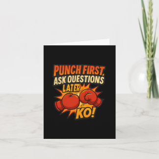 Punch First Ask Questions Later Ko Boxing Art  Card