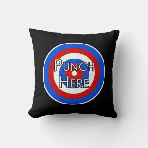 Punch Here Target Pillow