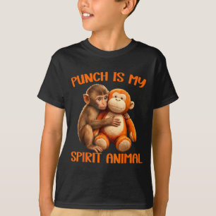 Punch is spirit animal cute punch monkey meme T-Shirt