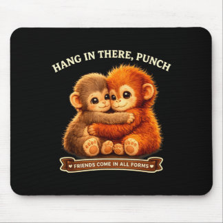 Punch Japanese Monkey Friendship Orangutan Mouse Mat