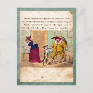 Punch & Judy Story Plate II Postcard