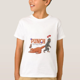 Punch‑kun & Plush Monkey – Kawaii for Kids T-Shirt