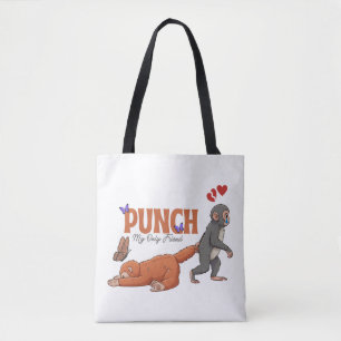Punch‑kun & Plush Monkey – Kawaii for Kids Tote Bag