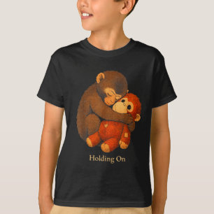 Punch macaque holding on emotional monkey plush T-Shirt