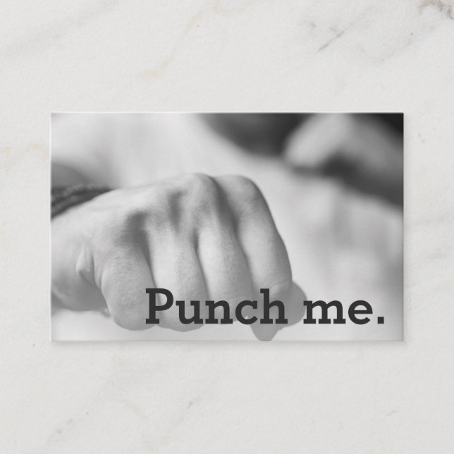 Punch Me Simple Dark Loyalty Coffee Fist Card (Front)