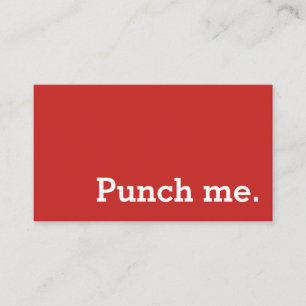 Punch Me Simple Dark Loyalty Coffee Punch-Card Card