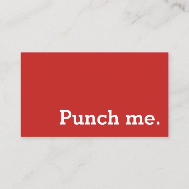 Punch Me Simple Dark Loyalty Coffee Punch-Card Card (Front)