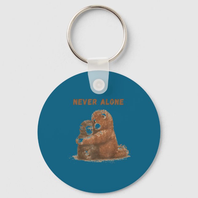 Punch monkey animal meme  key ring (Front)