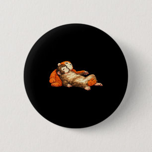 Punch monkey cute baby funny animal 6 cm round badge