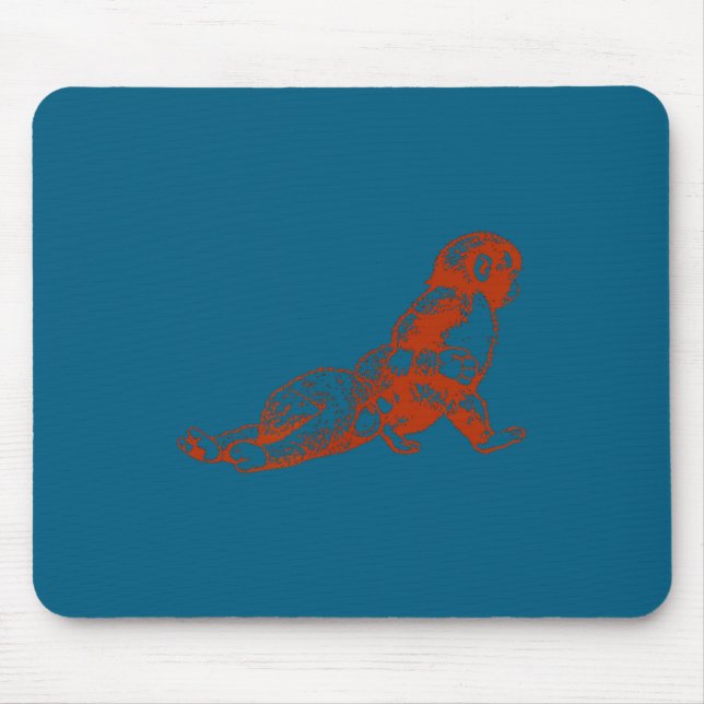 Punch monkey plush cute baby monkey with plushie mouse mat (Front)