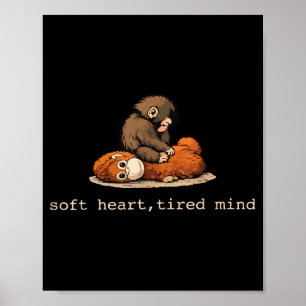 Punch monkey plush cute baby monkey with plushie poster