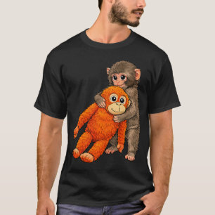 Punch Monkey Plush Fan Viral Japan Art T-Shirt