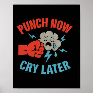 Punch Now Martial Arts Boxing Humour Graphic Poster
