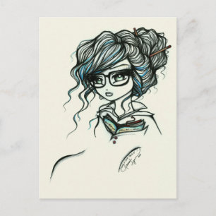 Punch of Colour Girls Book  Fantasy Art Postcard